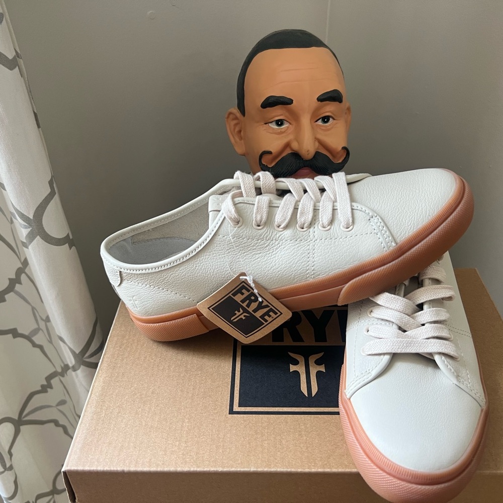 Frye women's White and Tan Sneakers